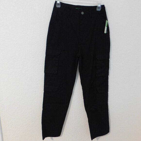 Green Goddess Black Cargo Pants Womens Size Medium Cotton NEW - Picture 4 of 9